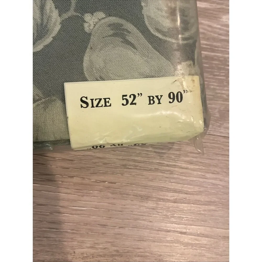 Sultan’s Linens Vinyl Tablecloth 52” x 90” Green Fruit Floral Flannel Back NEW